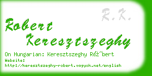 robert keresztszeghy business card